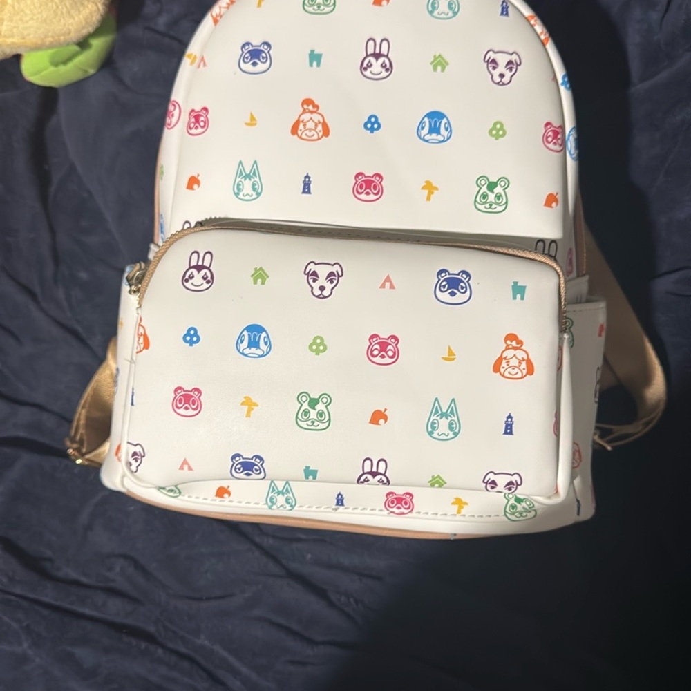 Colorful Animal Crossing Print Backpack